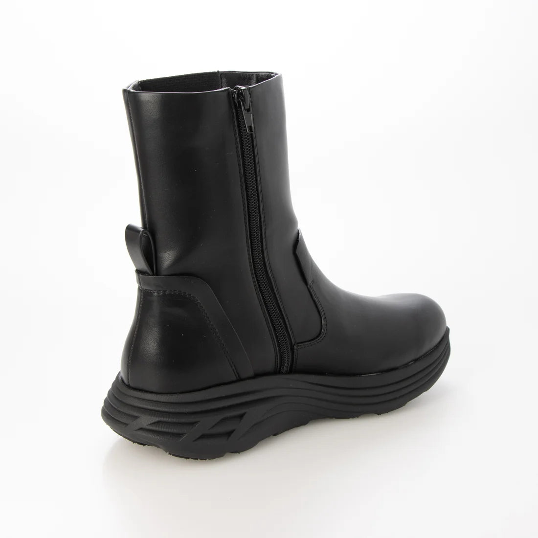 【新品預訂】日本 Lauf Oletta 4cm 輕質厚底側高短靴 (L156 Black)(黑色)