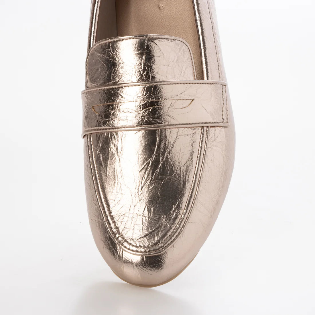 【新品預訂】日本製 潮牌Lucida 防水 粉金色 Alasia 基本款平底樂福鞋 (LC-104 PGD )