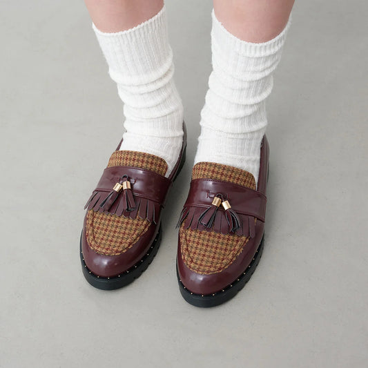 【新品預訂】日本製 Launa lea 流蘇樂福鞋(SP035)(Bordeaux/C / 酒紅色/C)
