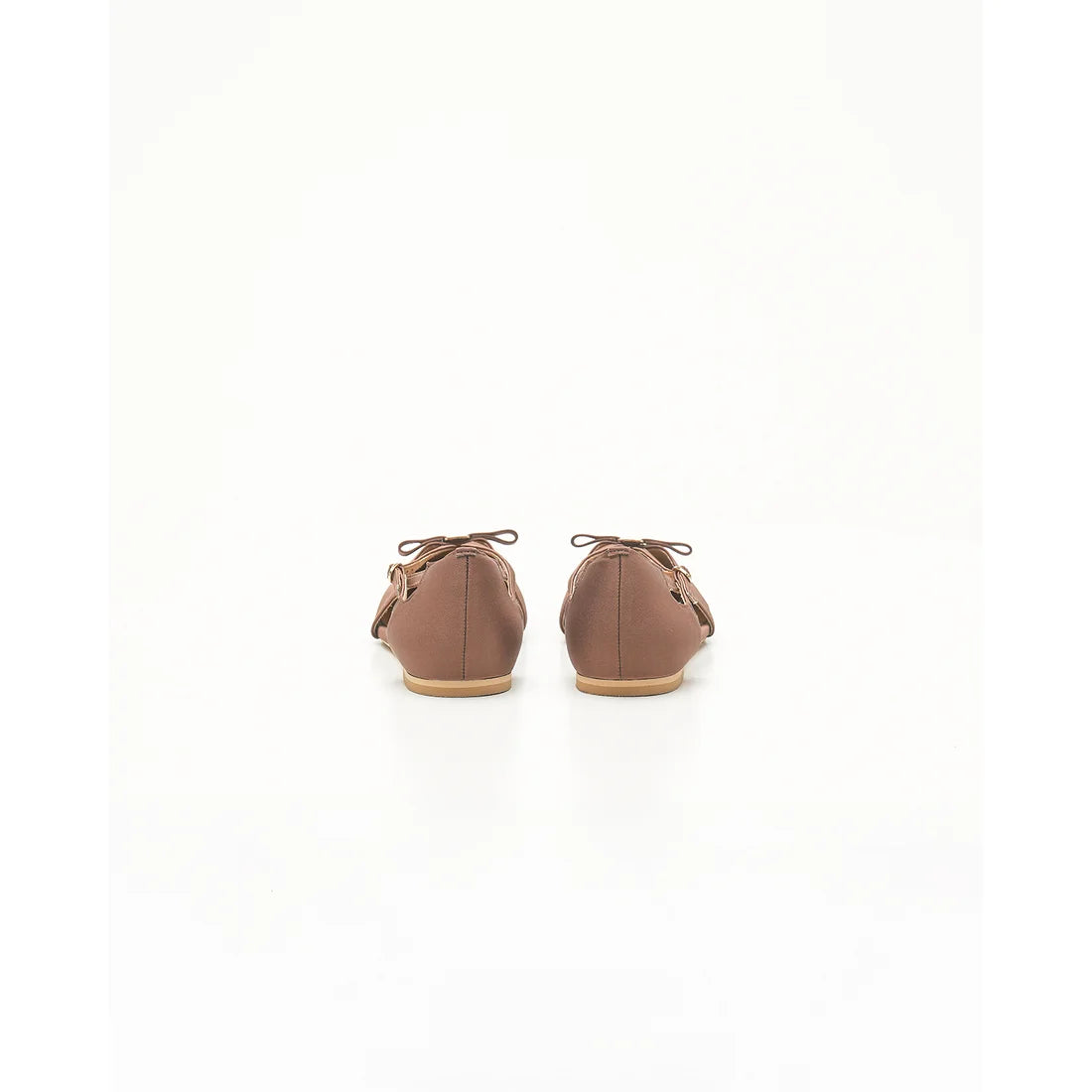 【新品預訂】日本製Emma Francis 緞面側平底鞋（棕色）( 07f-ST 105) Brown