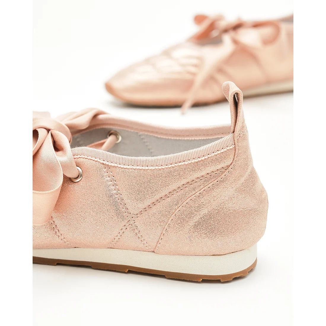 【新品預訂】日本製Emma Francis   繫帶芭蕾舞運動鞋（粉色聚酯）(09l-M 144)