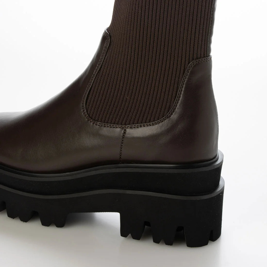 【新品預訂】Launa Lea 7.5cm踭針織襪厚底靴子（S159）(深棕色／D Brown)