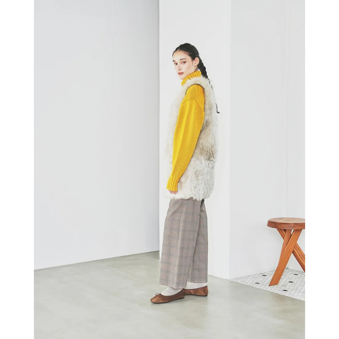 【新品預訂】日本製 [晴雨兼容] Emma Francis 平底芭蕾舞鞋 (棕色絨面) (03y-L S105 )BRN