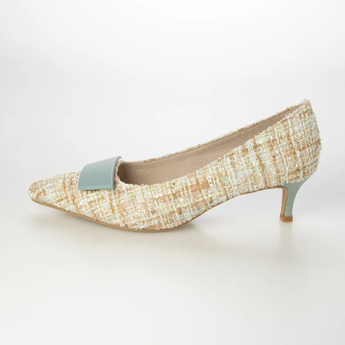 【新品現貨】日本製 Launa Lea 5cm方扣尖頭高跟鞋 (573) (薄荷Z/C / Mint Z/C)