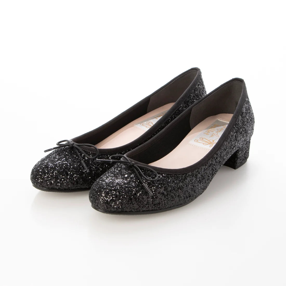 日本製 Launa lea 3.5cm 踭圓頭跟芭蕾高跟鞋 ( B5601A ) (黑色/Black)