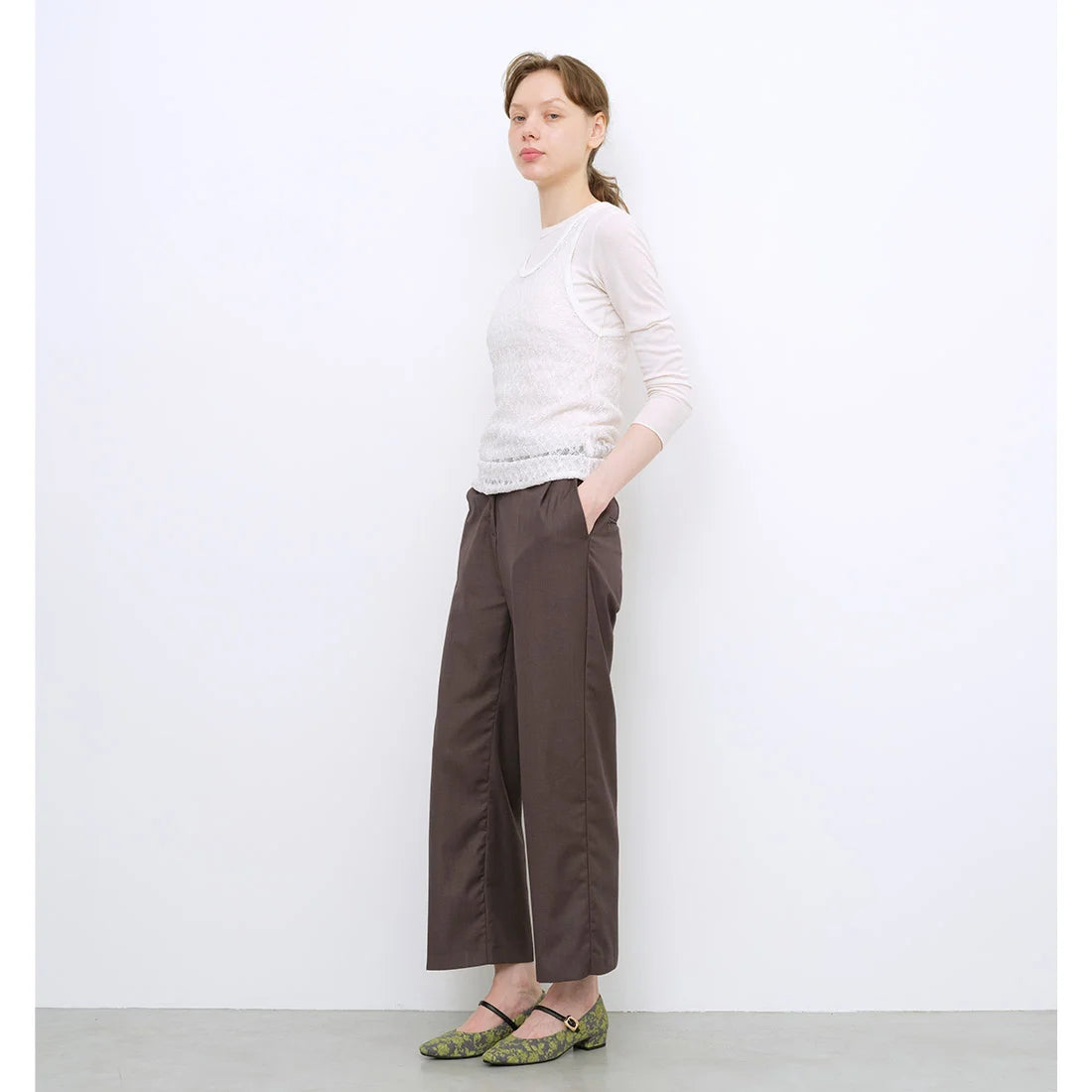 【新品預訂】日本製 Launa lea 3cm踭扣環肩帶樂福鞋 (609) （芥末色 / Mustard-ZC)