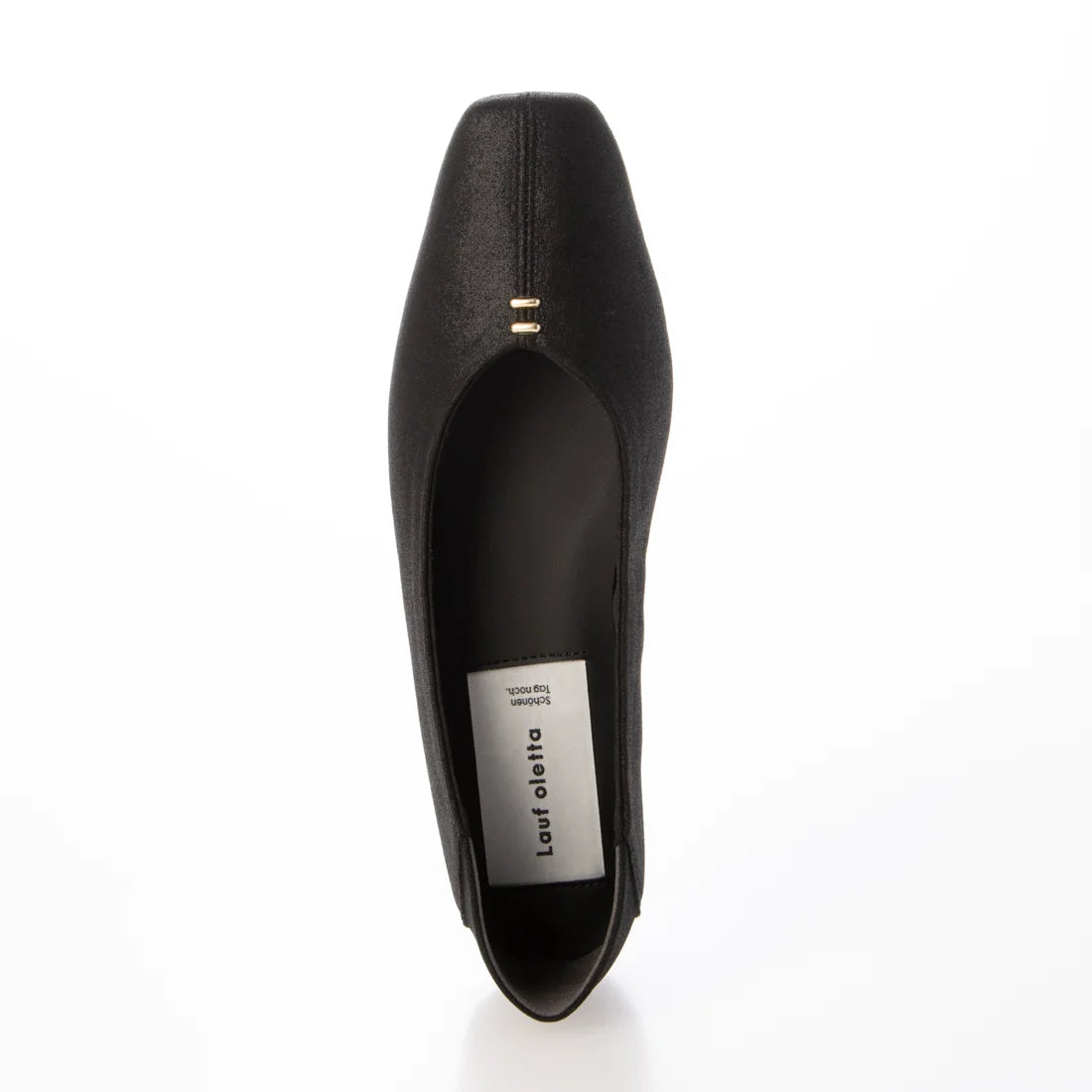 【新品預訂】日本製 Lauf Oletta 簡約金色配件踩踭平底鞋 (LH103 Black-S) (黑色)
