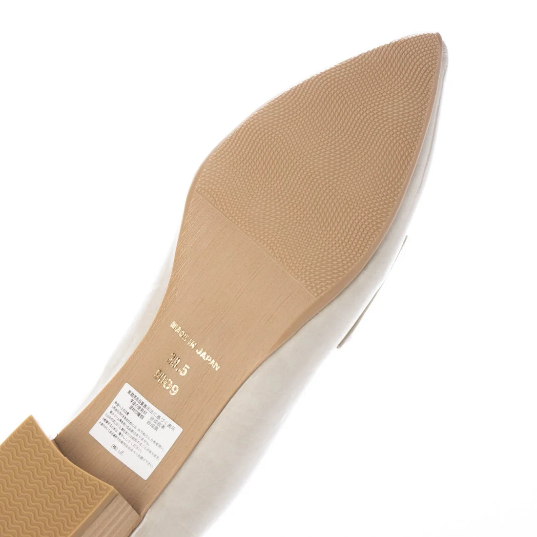 【新品預訂】日本製 Launa lea [雨天應對] 3.5cm粗跟抗水樂福鞋 (R9009) Ivory E