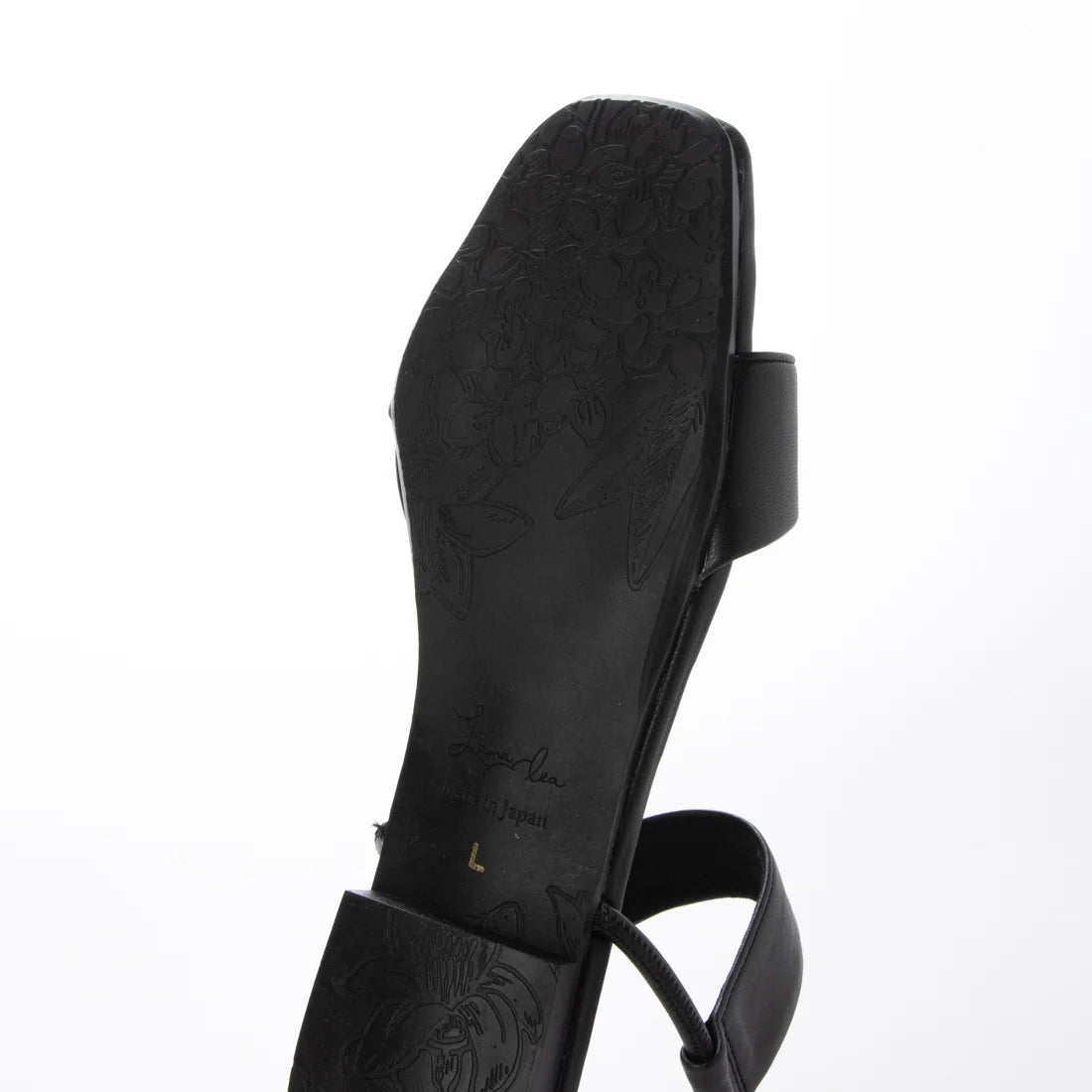 【新品預訂】日本製 Launa Lea 方頭帶子平底涼鞋(627)(黑色/ black)