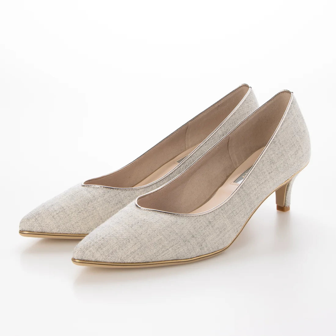 【新品預訂】日本製 Launa Lea Rich 5cm Gold Line高跟鞋 (80009F) (藍灰色Z / Blue Grey Z)