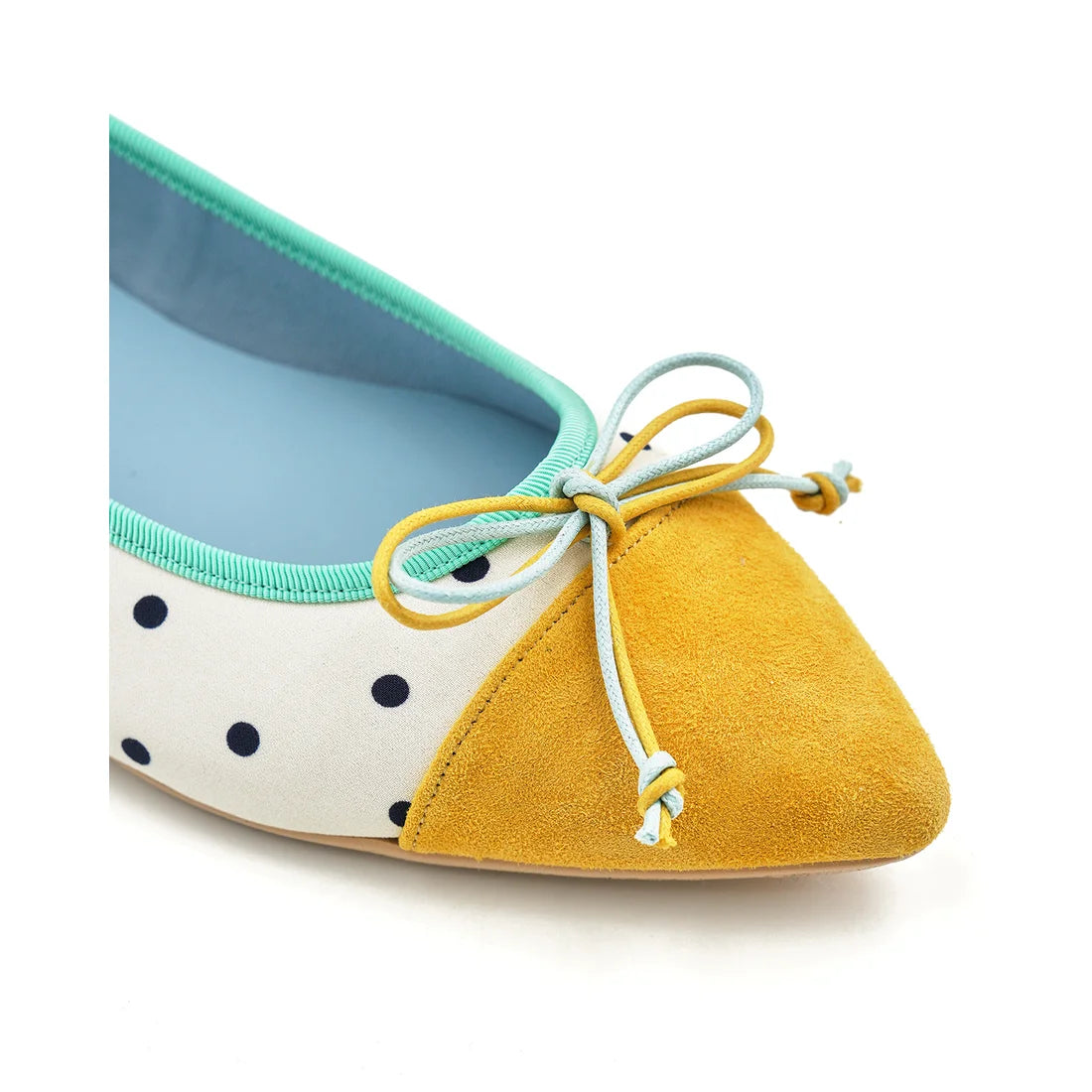 【新品預訂】日本製Emma Francis 圓點圖案平底芭蕾舞鞋（白色圓點圖案）(01l-PE 603)