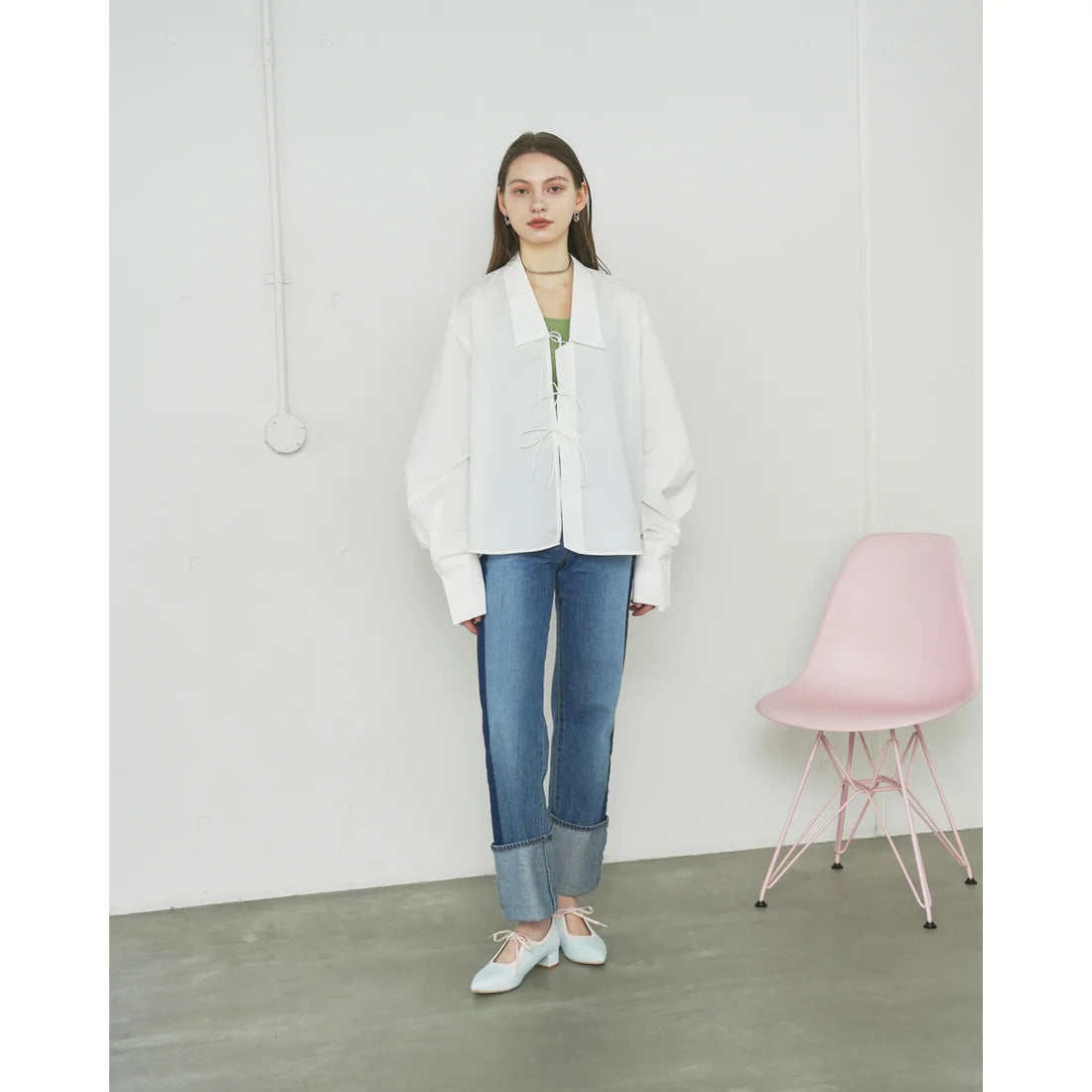 【新品預訂】日本製Emma Francis  3cm踭 經典蝴蝶結高跟鞋（藍色）(3002g-Z 120)