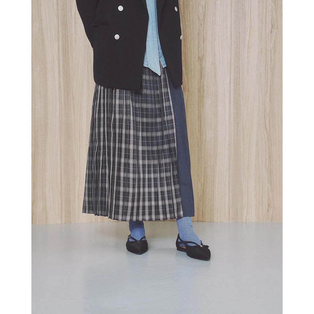 【新品預訂】日本製Emma Francis 緞面側平底鞋（黑色）( 07f-ST 101) Black