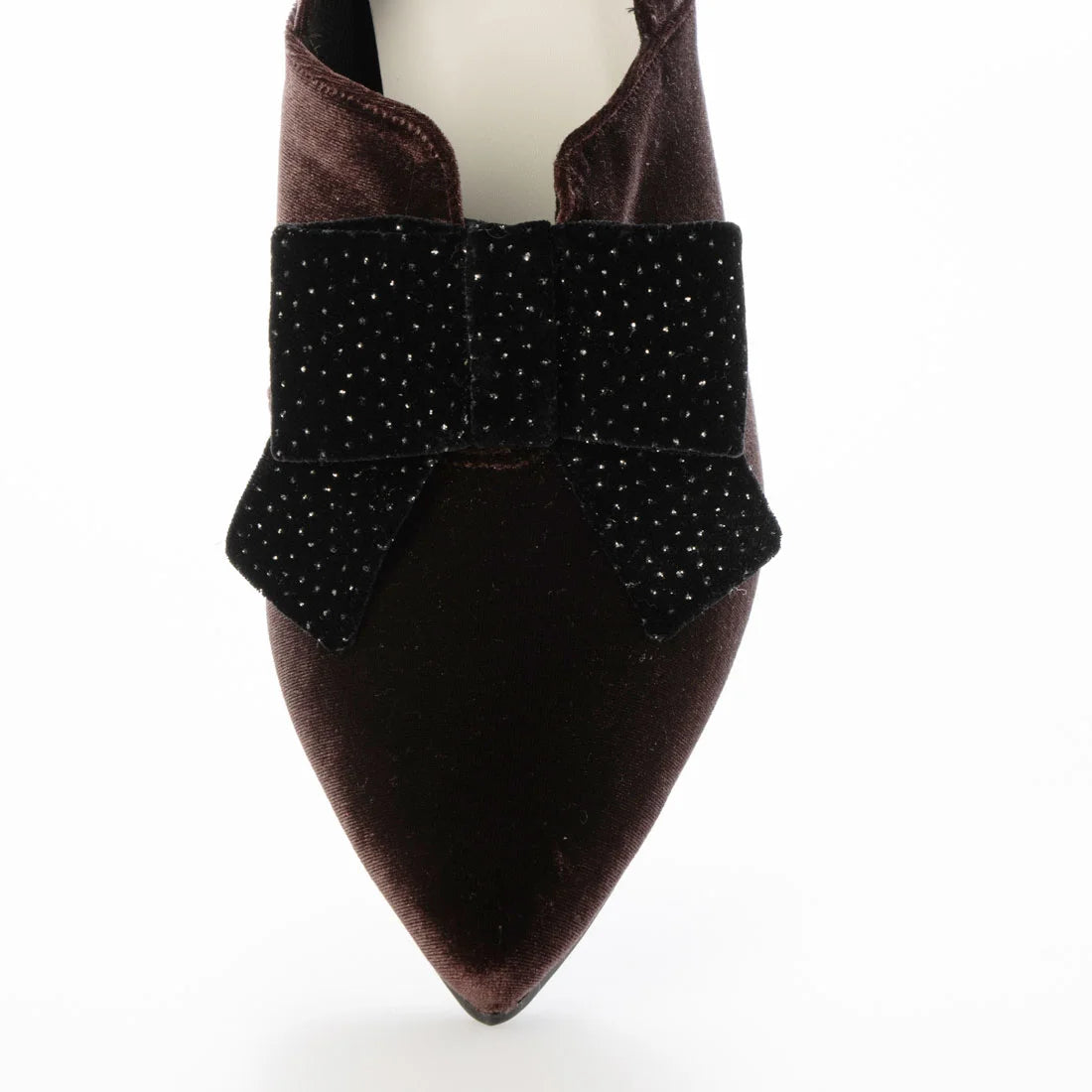 【新品預訂】日本製 Launa Lea 7cm絲絨蝴蝶結短靴(585) (深棕色 / D Brown )