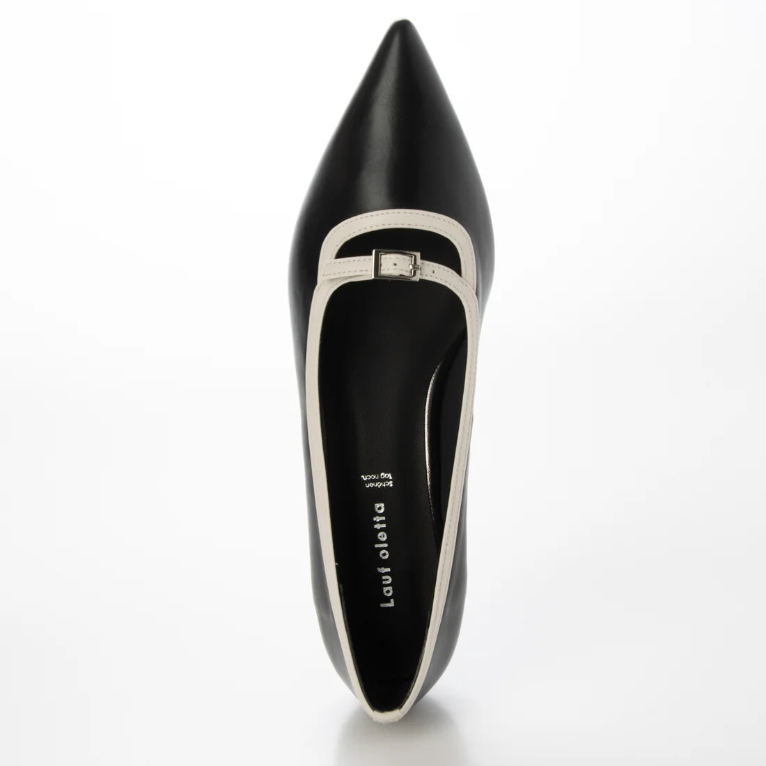 【新品預訂】日本製 Lauf Oletta [All Weather] 全天候 4cm踭 可調節橫帶尖頭高跟鞋（LRH136 Black/C） (黑色)
