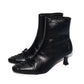 【新品現貨】日本製Launa Lea 5cm跟 繫帶蝴蝶結靴 (639)(黑色／Black)