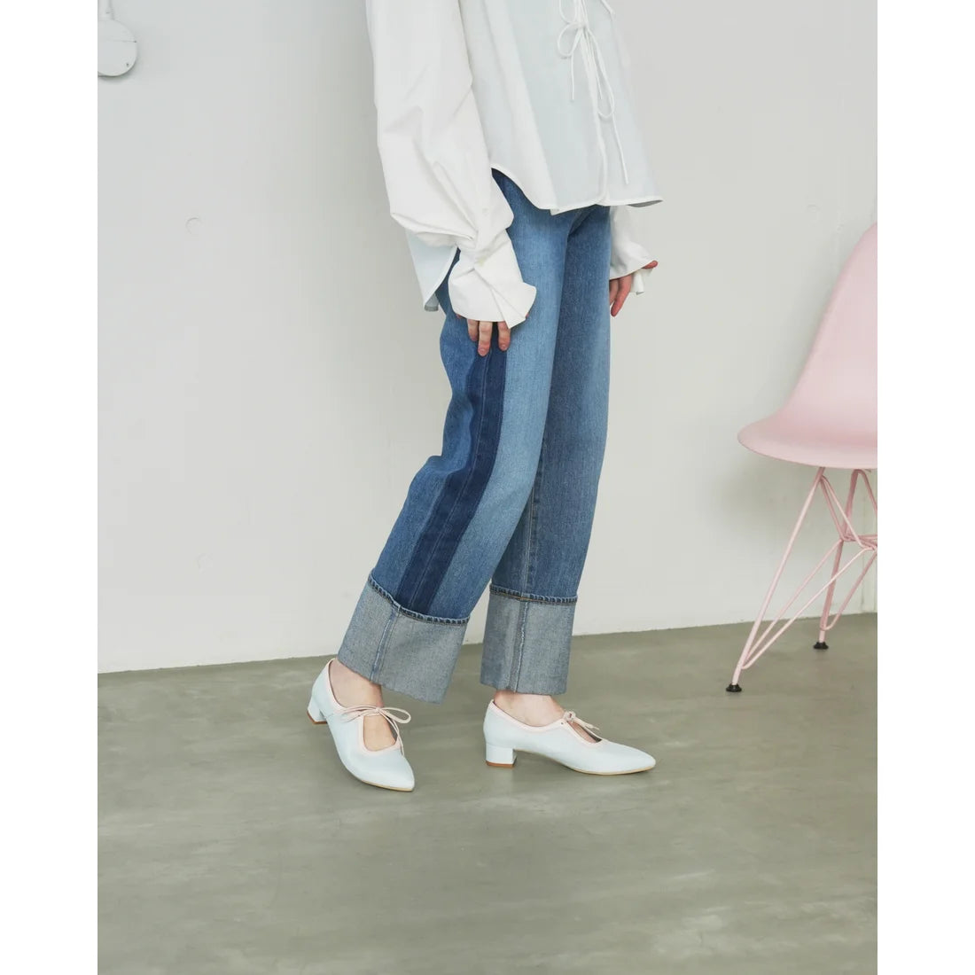 【新品預訂】日本製Emma Francis  3cm踭 經典蝴蝶結高跟鞋（藍色）(3002g-Z 120)