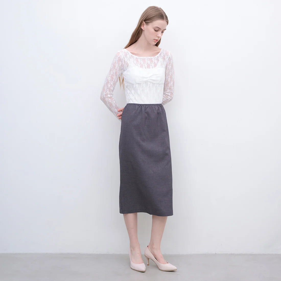 【新品預訂】日本製 Launa Lea Rich 7cm Gold Line高跟鞋 (80001F) (粉色 Z / Pink Z)