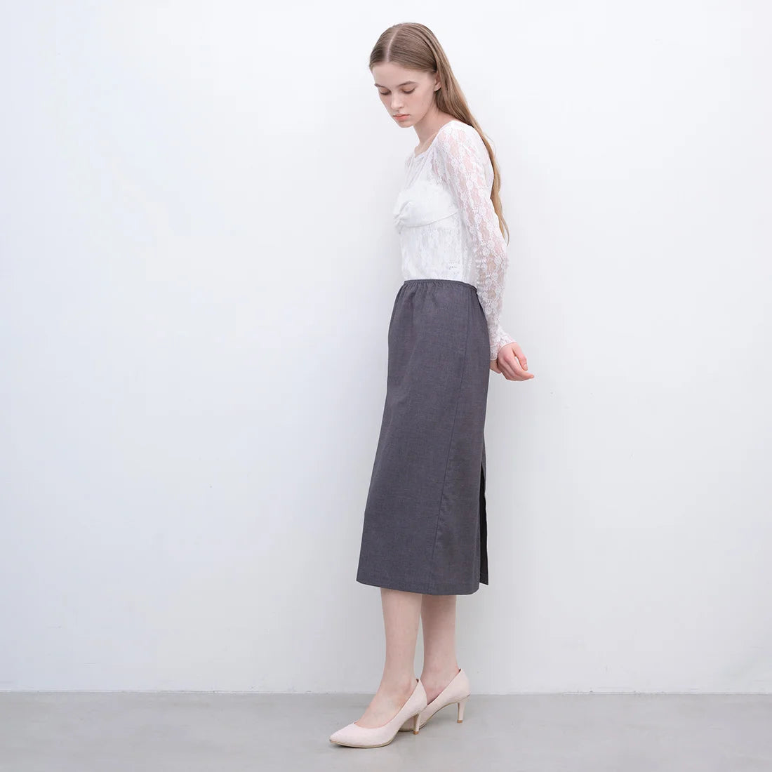 【新品預訂】日本製 Launa Lea Rich 7cm Gold Line高跟鞋 (80001F) (薰衣草色 Z / Lavender Z)