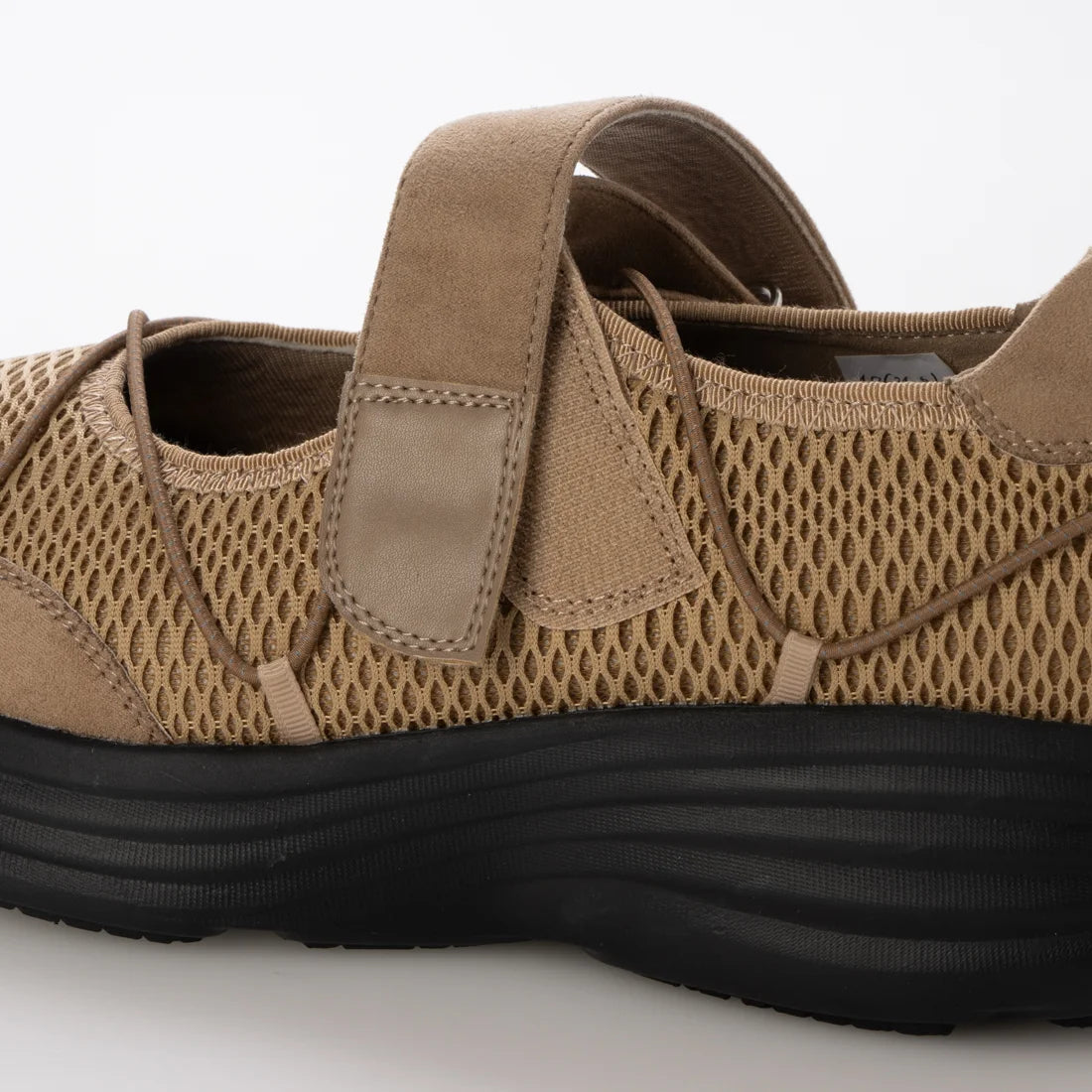 【新品預訂】日本 Lauf Oletta 輕盈 4cm厚底網面瑪莉珍運動鞋 (L150 Beige-Z)(杏色)