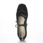 【新品預訂】日本製 Launa Lea 花卉蕾絲漁網芭蕾舞鞋 (B7612A)(黑色 / Black Z)