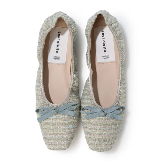 【新品預訂】日本製Lauf Oletta 織物材質柔軟褶皺無縫一體式芭蕾舞鞋 ( LH109 MINT-Z ) (薄荷綠色)