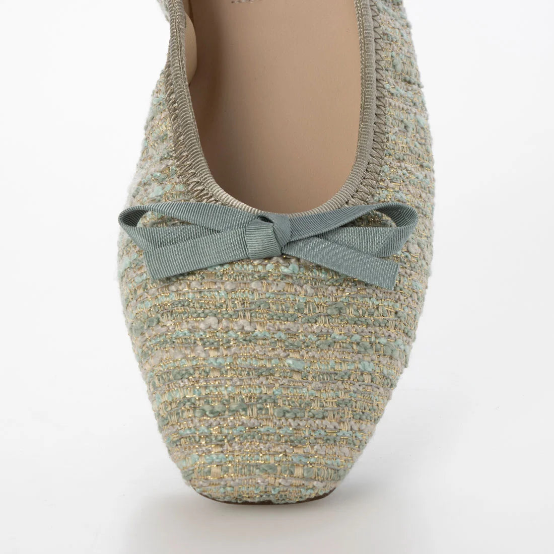 【新品預訂】日本製Lauf Oletta 織物材質柔軟褶皺無縫一體式芭蕾舞鞋 ( LH109 MINT-Z ) (薄荷綠色)