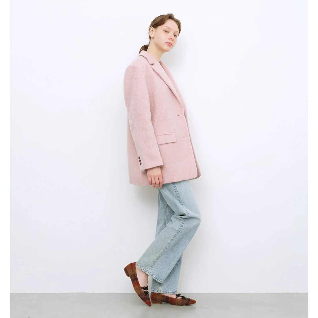【新品預訂】日本製 Launa Lea 雙絲帶尖頭平底鞋 (572C) (紅色 / Red Z/C)
