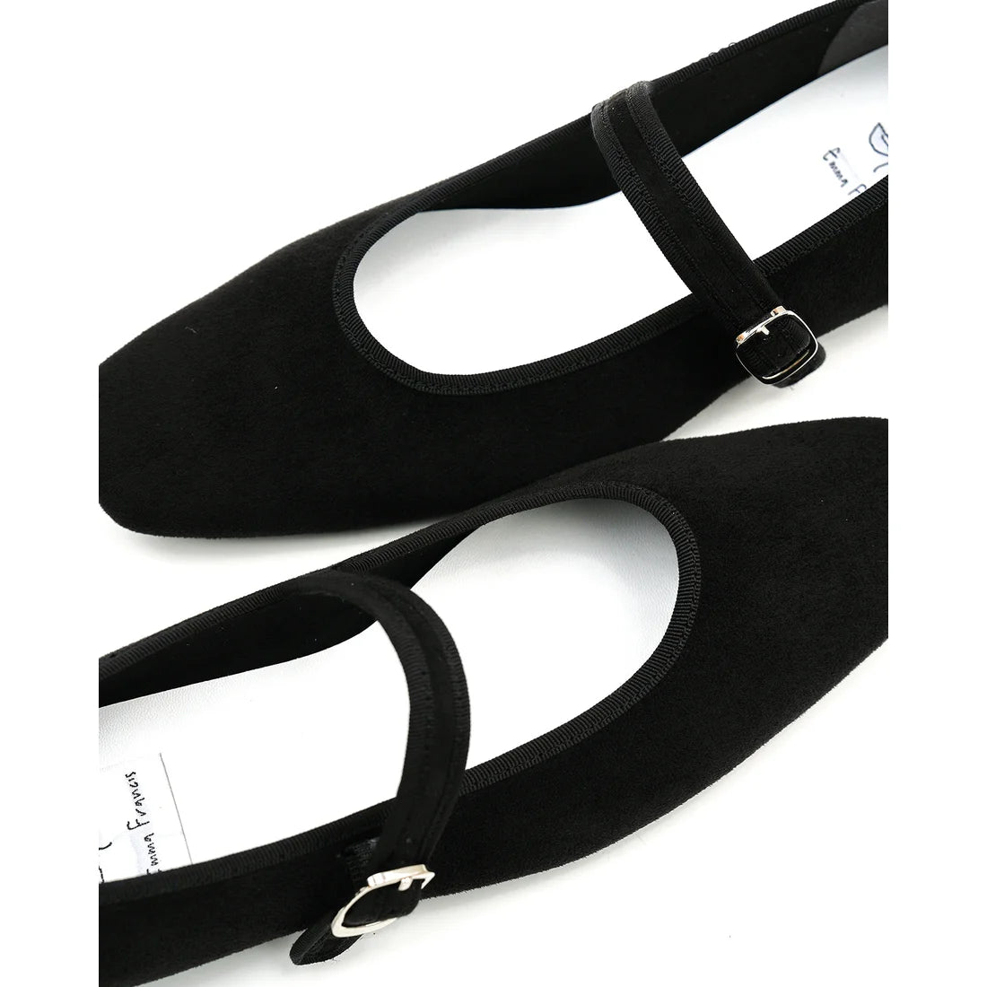 【新品預訂】日本製Emma Francis  防撥水方頭瑪麗珍（黑色絨面）(2001g S101)