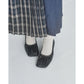【新品預訂】日本製Emma Francis 方頭褶皺4cm踭高跟鞋（黑色光滑）(4501d-P 101)  BLK