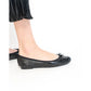 日本製【珍珠色調防水】Emma Francis 真皮 圓頭平底芭蕾舞鞋(02b-L M101)(Black Leather Mylar)（ブラック レザーマイラー）