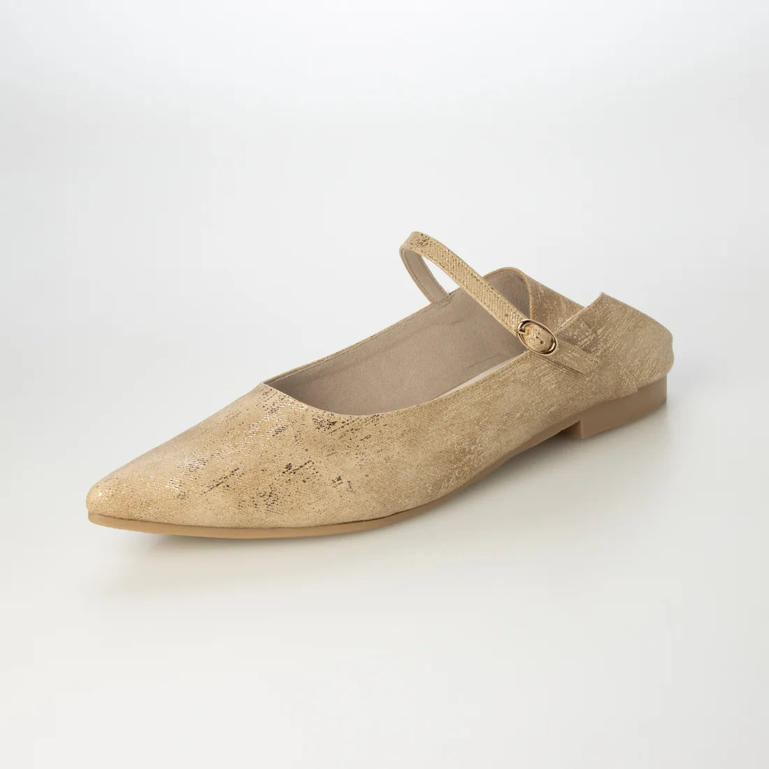 【新品預訂】日本製 Launa Lea 尖頭繫帶可踩跟平底鞋 (482C) (杏色Z / Beige Z)