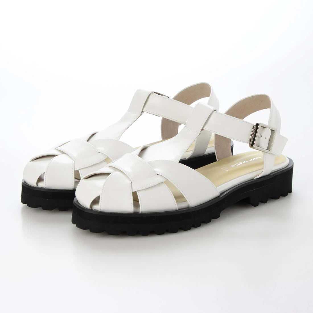 【新品預訂】日本製 Lauf Oletta T型帶3cm厚底涼鞋 (LP148 White)(白色)