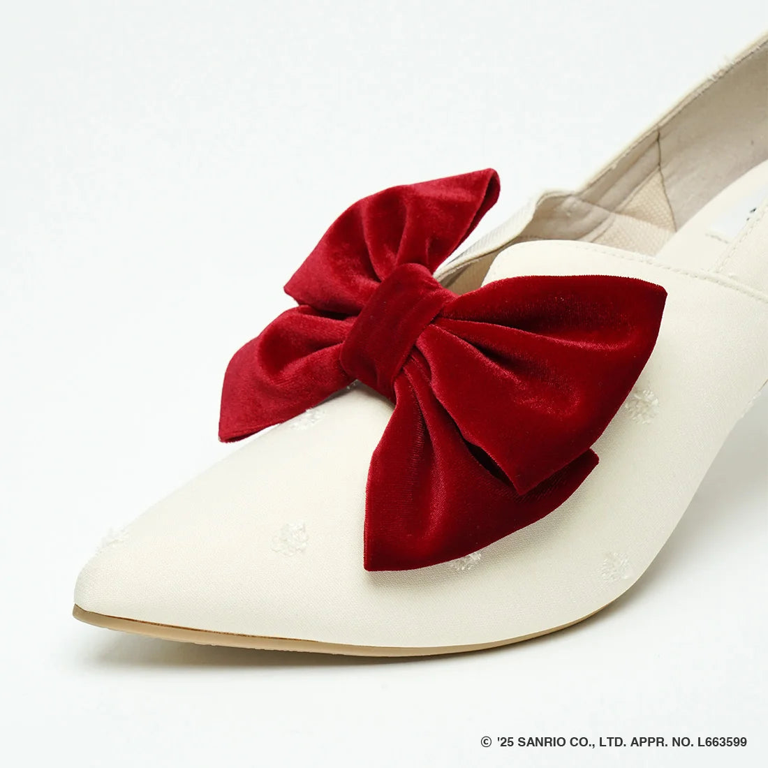 【限定品預訂】售完即止【HELLO KITTY × Launa lea 特別聯名】日本製￼7cm踭蝴蝶結高跟鞋 (612K)(象牙白/Ivory Z/C)