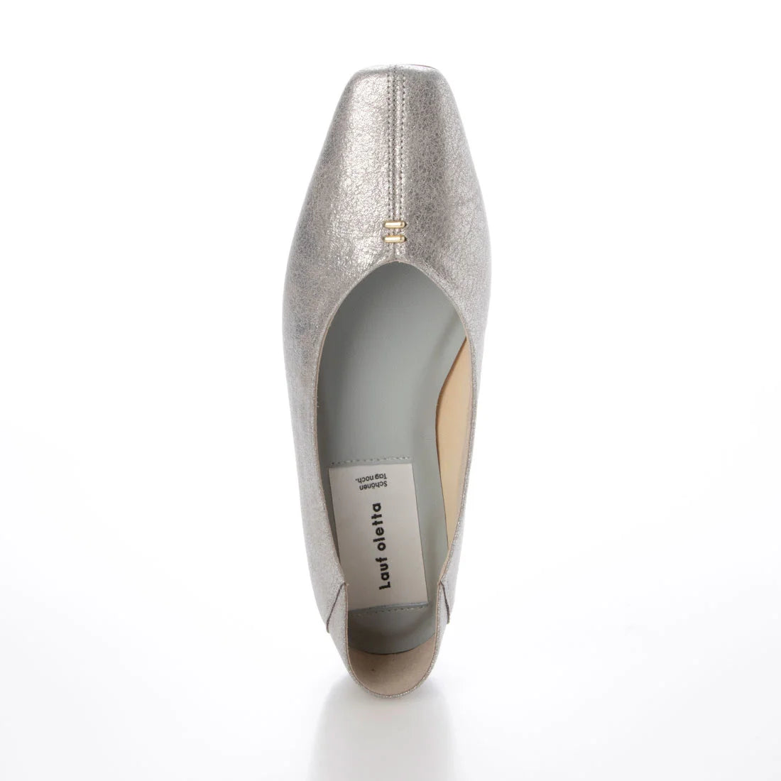 【新品預訂】日本製 Lauf Oletta 簡約金色配件踩踭平底鞋 (LH103 Silver-S) (銀色)