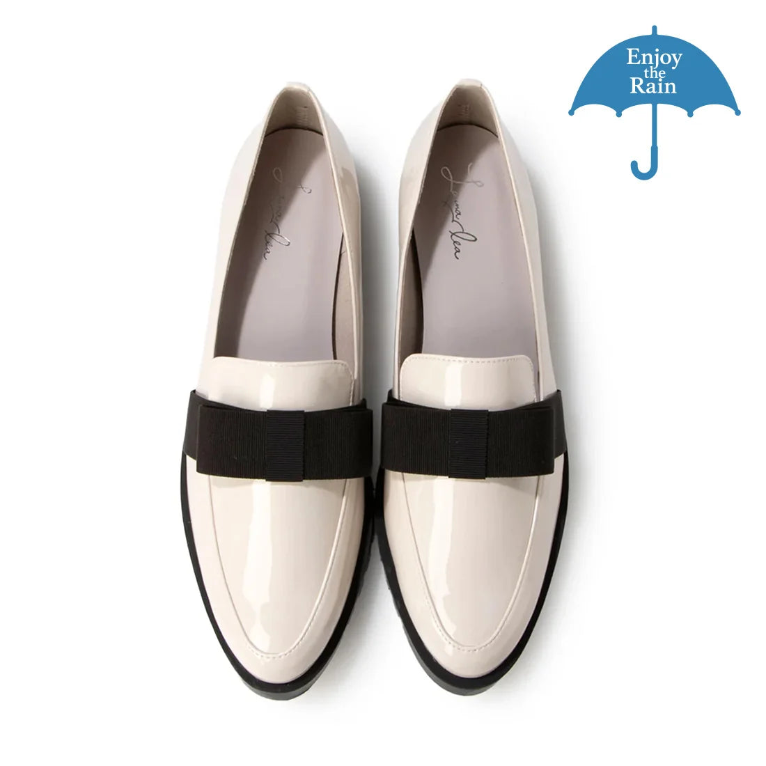 【新品預訂】日本製 Launa lea Rainy Day 寛帶晴雨樂福鞋 (R9021)  (象牙色/ Ivory E)