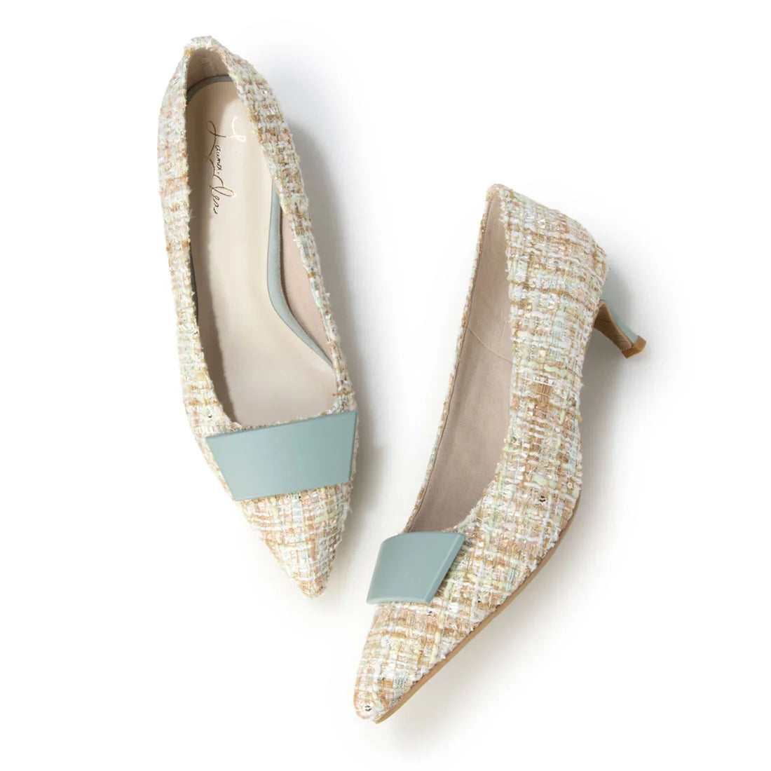 【新品現貨】日本製 Launa Lea 5cm方扣尖頭高跟鞋 (573) (薄荷Z/C / Mint Z/C)