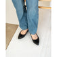 日本製【珍珠色調防水】Emma Francis 真皮 尖頭平底芭蕾舞鞋(01b-L M101)(Black Leather Mylar) （ブラック レザーマイラー）
