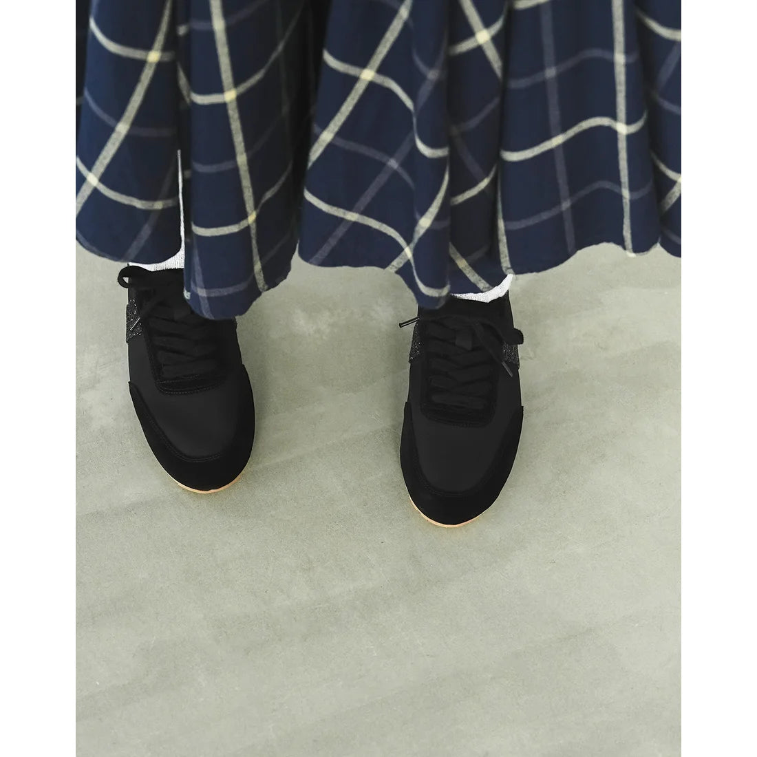 【新品預訂】日本製 [晴雨兩用] Emma Francis 閃粉運動鞋 (黑色閃粉) 09g-G 101 BLK