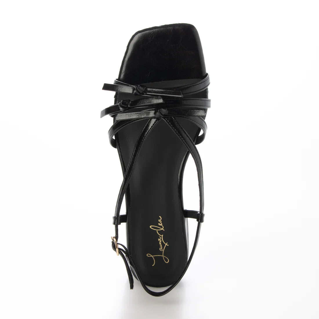 【新品預訂】日本製 Launa Lea 3.5cm踭 迷你蝴蝶結綁帶涼鞋 (628)(黑色/ Black)