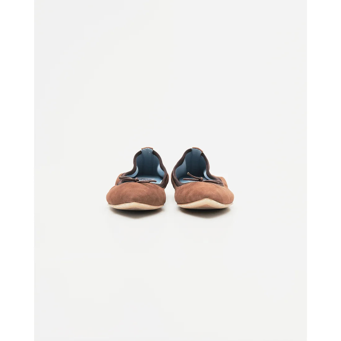 日本製【珍珠色調防水】Emma Francis 真皮 尖頭平底芭蕾舞鞋(01b-L S104)(Brown leather suede) （ブラウン レザースエード）