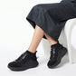 【新品預訂】日本 Lauf Oletta 4.5cm 厚底軟彈性運動鞋 (L155 Black-Z)(黑色)