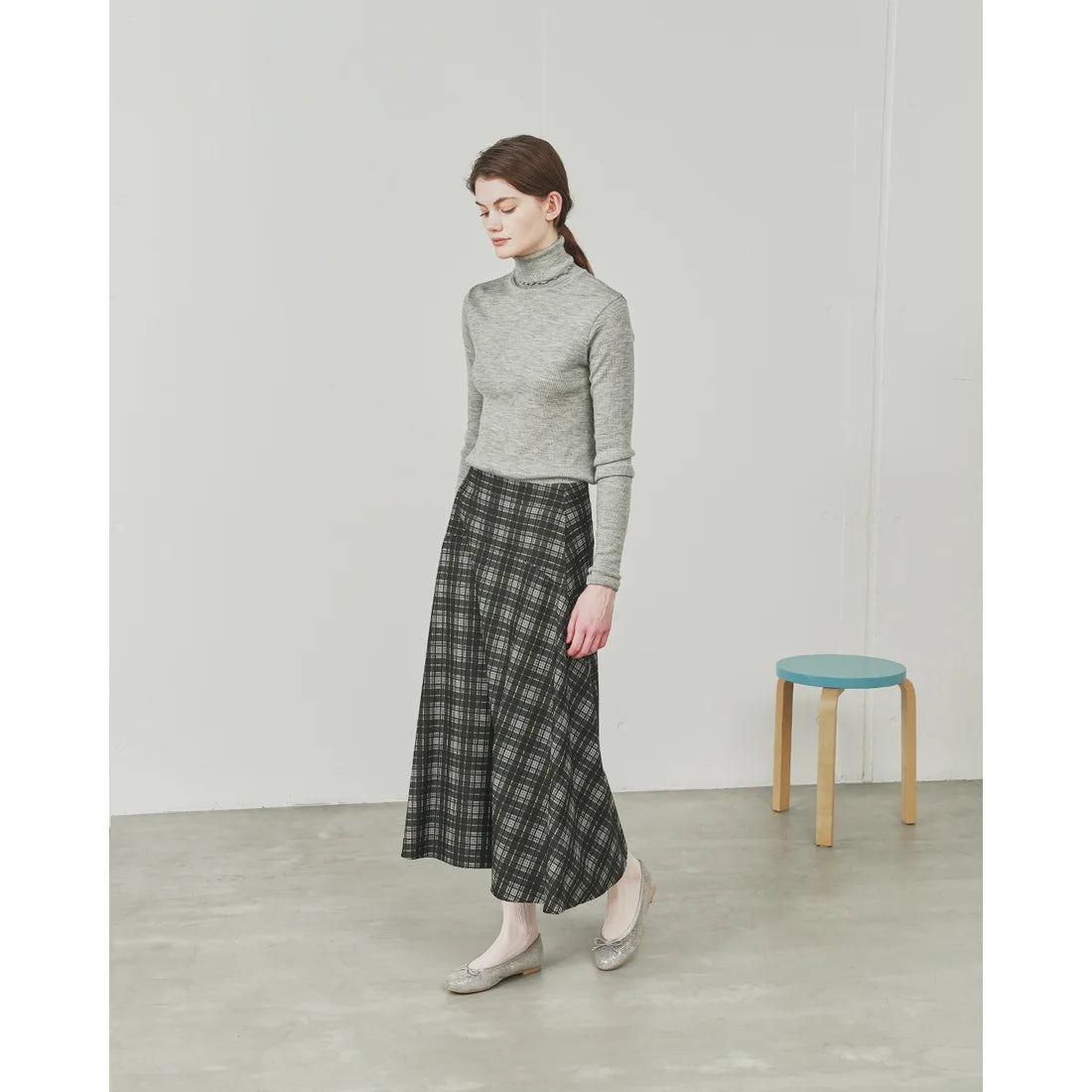 【新品預訂】日本製 Emma Francis 防潑水 真皮圓頭平底芭蕾舞鞋(灰銀色 皮革絨面革) (02b-L S407)
