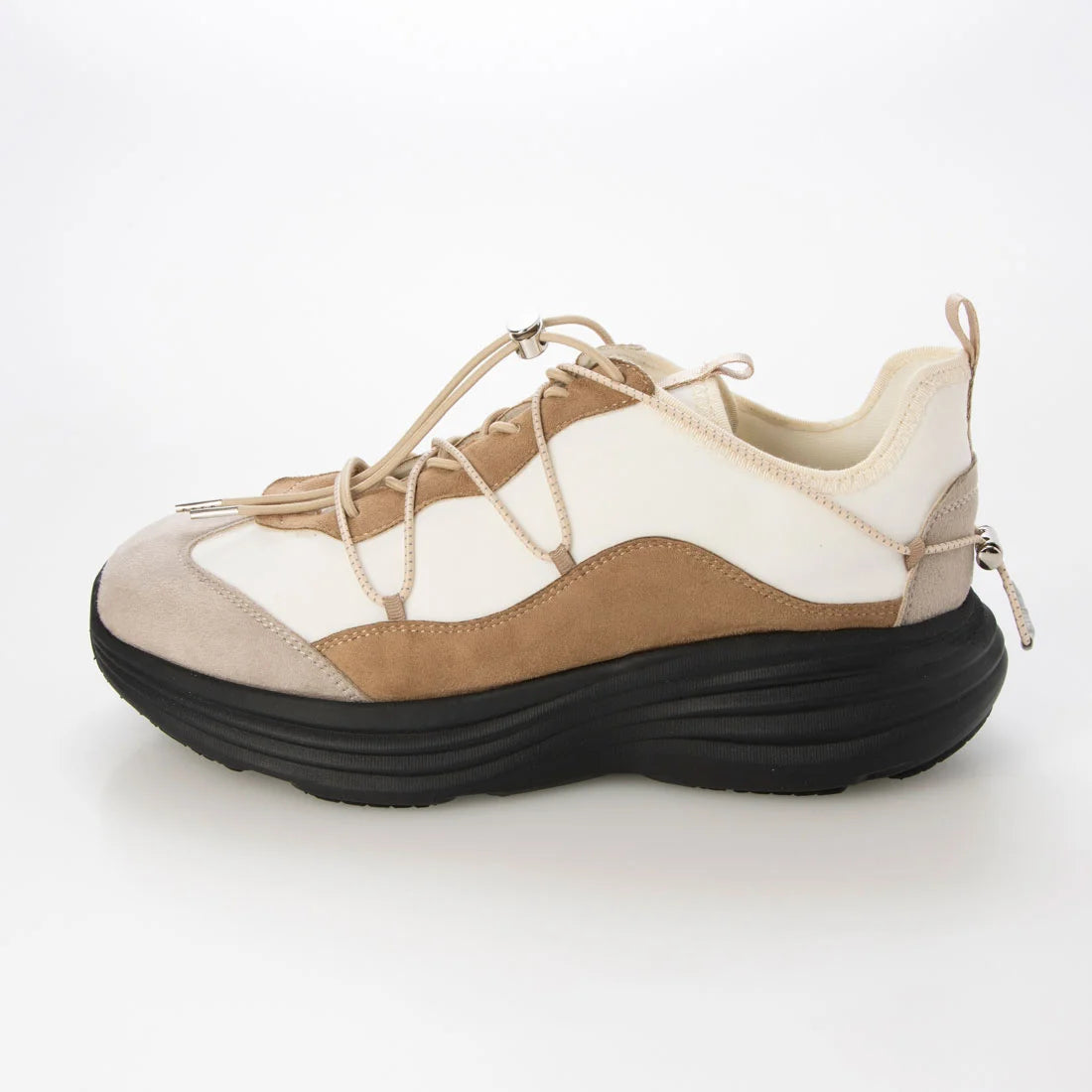 【新品預訂】日本 Lauf Oletta 4.5cm 厚底軟彈性運動鞋 (L155 Beige-Z)(杏色)