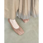 【新品預訂】日本製Emma Francis 方頭褶皺4cm踭高跟鞋（杏色光滑）(4501d-P 108)  BEG