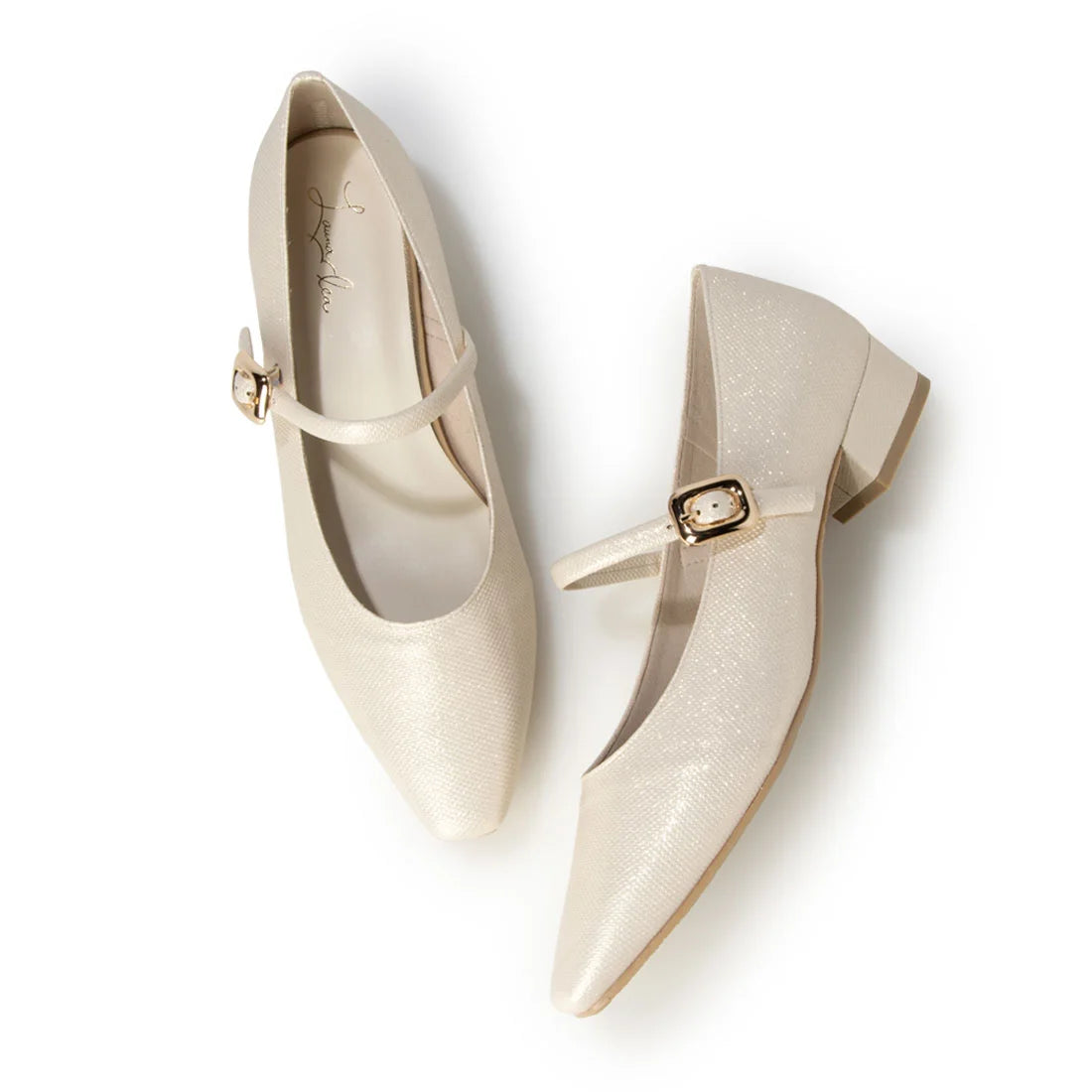 【新品預訂】日本製 Launa lea 3cm踭扣環肩帶樂福鞋 (609) （象牙色 Z/ Ivory Z)