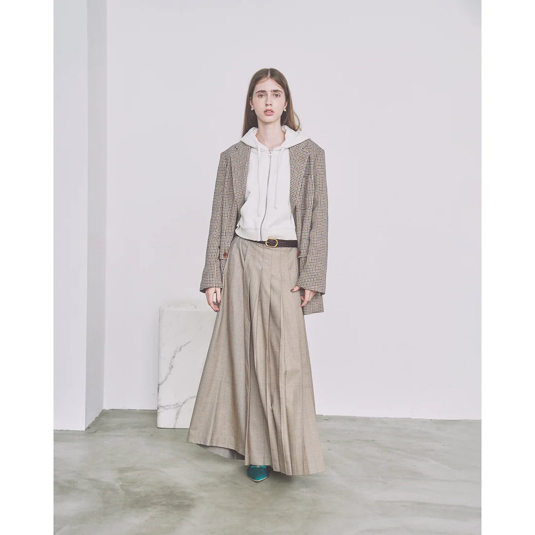 【新品預訂】日本製Emma Francis 緞面側平底鞋（綠色）( 07f-ST 111) Green