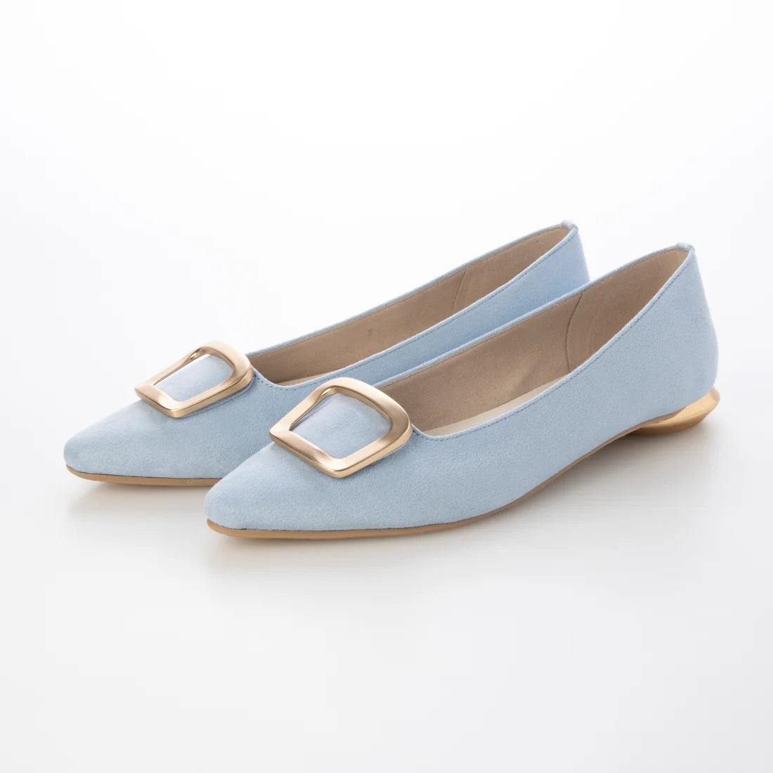 日本製 Launa lea 方扣平底樂福鞋( 576 ) (淺藍色/L Blue)