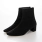 日本製 Launa Lea 4cm 彈性方頭短靴 (587)(黑色／Black S)