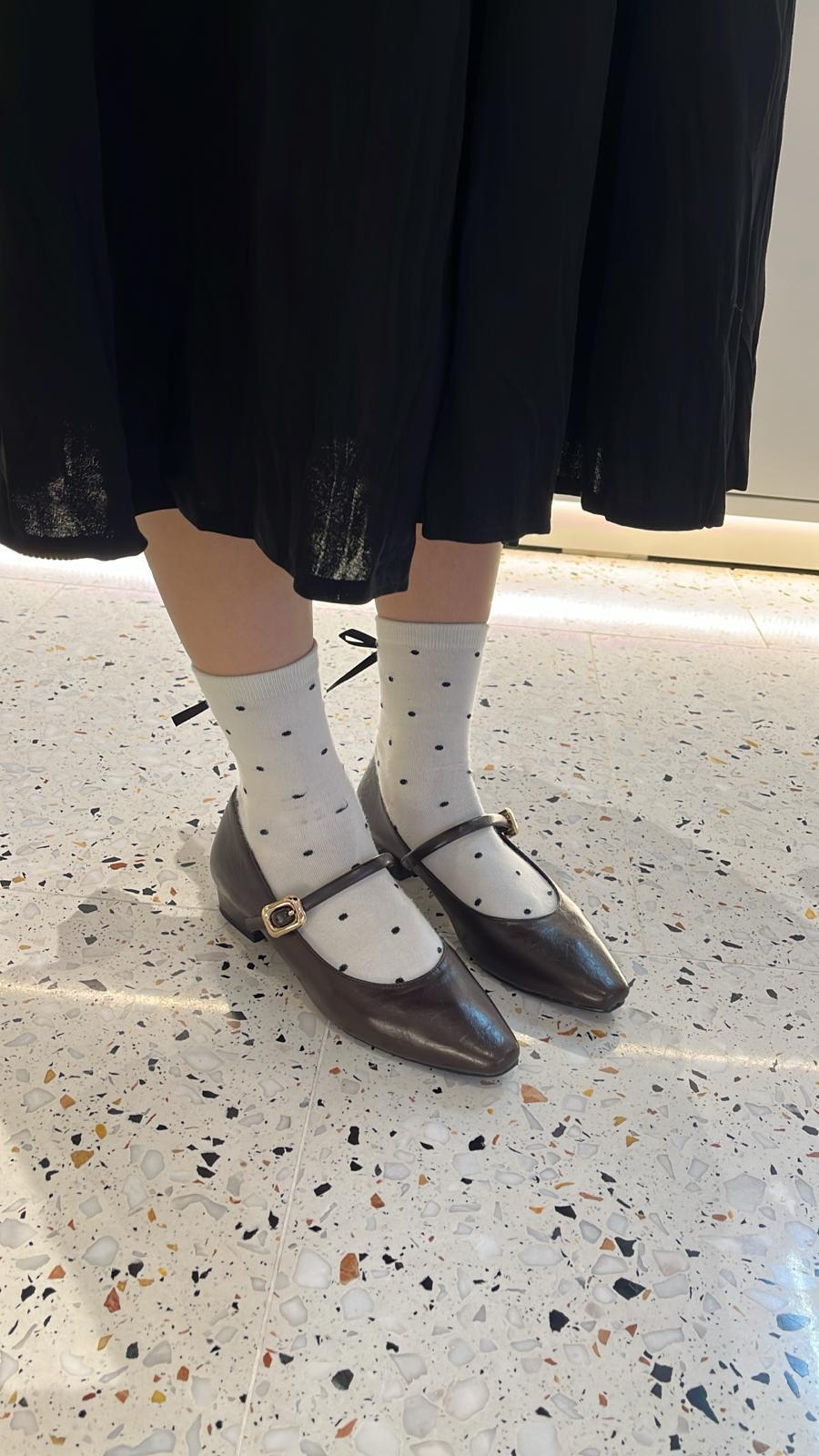 【新品預訂】日本製 Launa lea 2.5cm踭扣環肩帶樂福鞋 (609) （黑色/ Black)